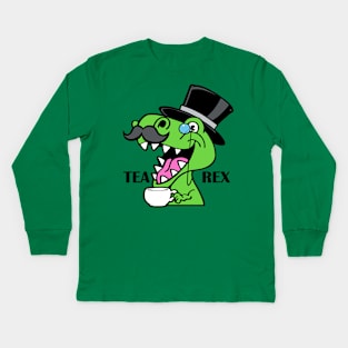 Tea Rex Kids Long Sleeve T-Shirt